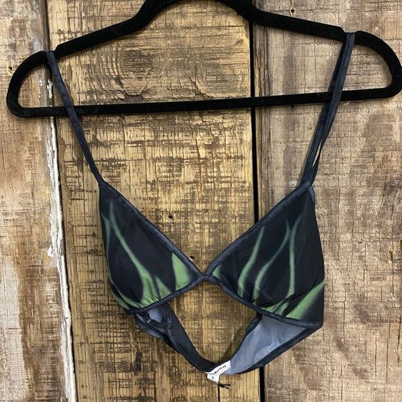 NWT Superdown Deja set pants bra outfit mesh print flares flame 2 pc Revolve S - Picture 8 of 12